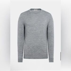 Suitsupplay Grey Merino Crew Neck Sweater Size S